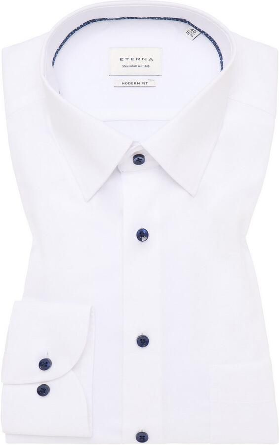 Eterna Overhemd met lange mouwen MODERN FIT NON IRON (strijkvrij) - Foto 5