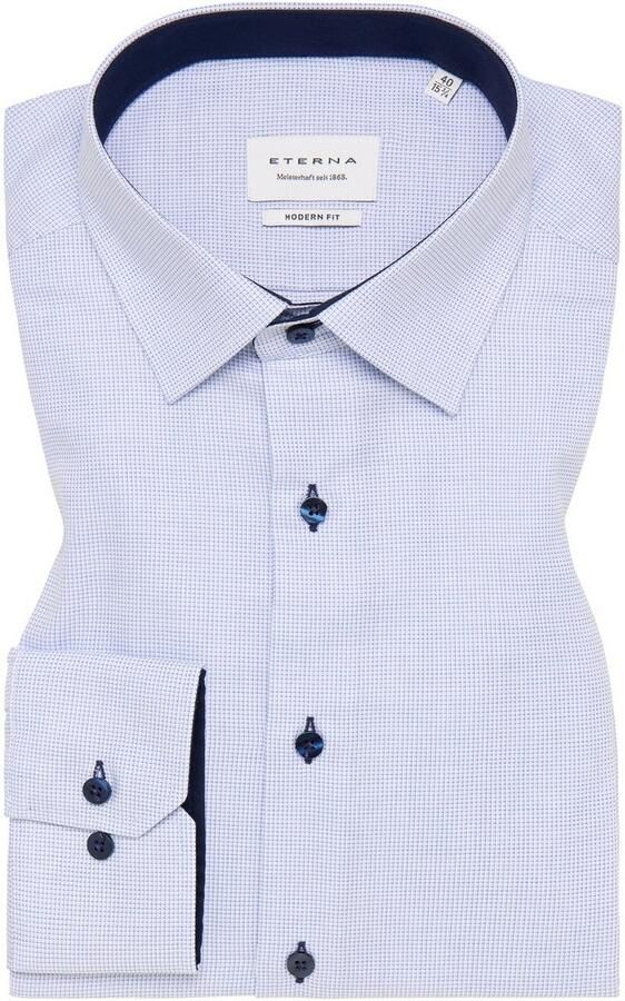 Eterna Overhemd met lange mouwen MODERN FIT NON IRON (strijkvrij) - Foto 5