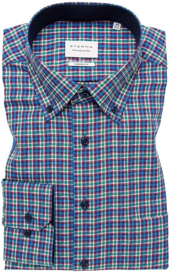 Eterna Overhemd met lange mouwen MODERN FIT NON IRON (strijkvrij) - Foto 5