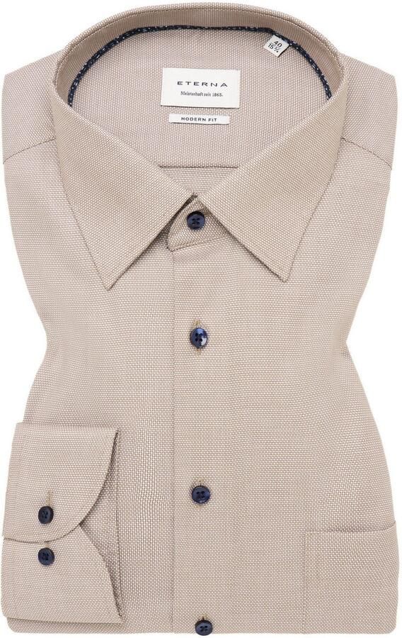 Eterna Overhemd met lange mouwen MODERN FIT NON IRON (strijkvrij) - Foto 5