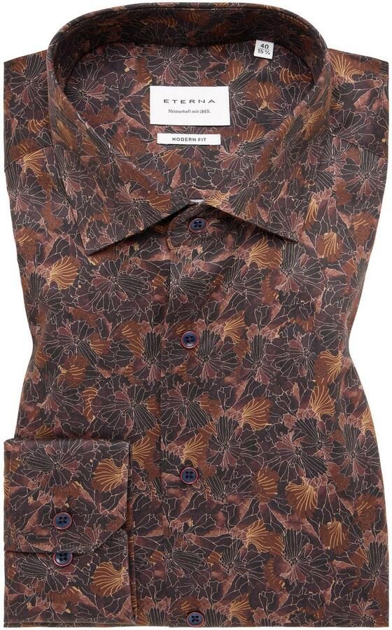 Eterna Overhemd met lange mouwen MODERN FIT NON IRON (strijkvrij) - Foto 5