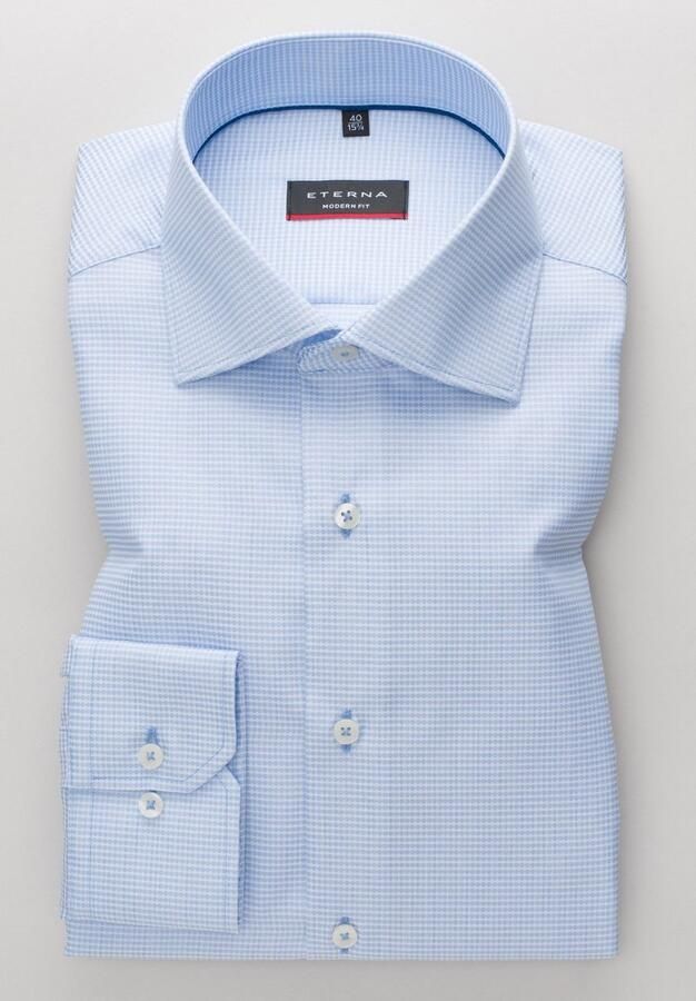 Eterna Overhemd met lange mouwen MODERN FIT NON IRON (strijkvrij) - Foto 5