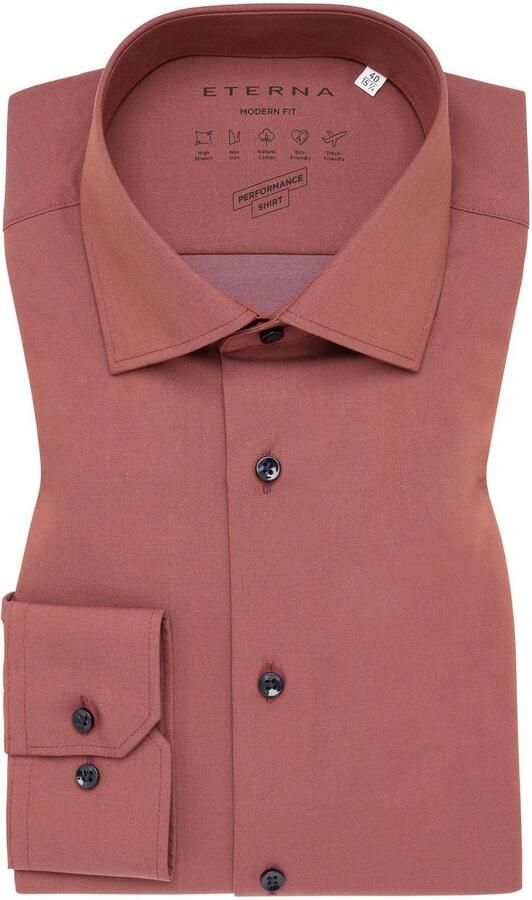Eterna Overhemd met lange mouwen MODERN FIT NON IRON (strijkvrij) - Foto 5