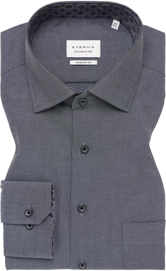 Eterna Overhemd met lange mouwen MODERN FIT NON IRON (strijkvrij) - Foto 5