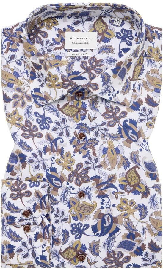 Eterna Overhemd met lange mouwen MODERN FIT NON IRON (strijkvrij) - Foto 5