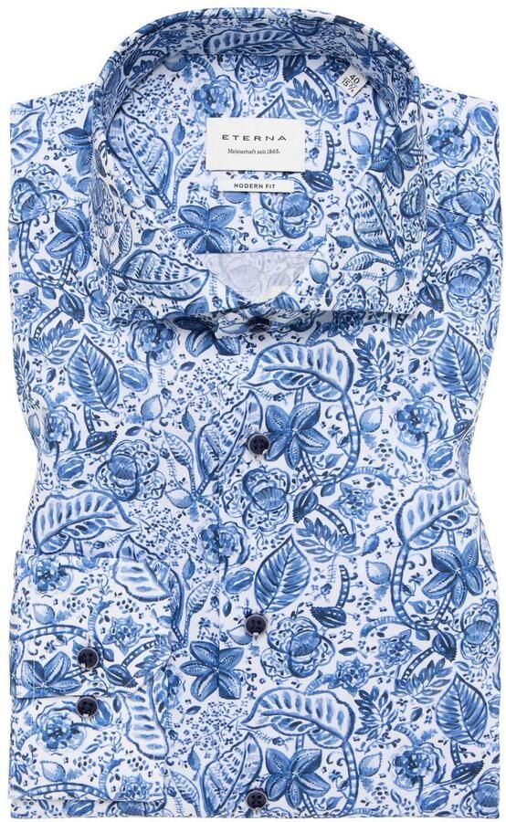 Eterna Overhemd met lange mouwen MODERN FIT NON IRON (strijkvrij) - Foto 5