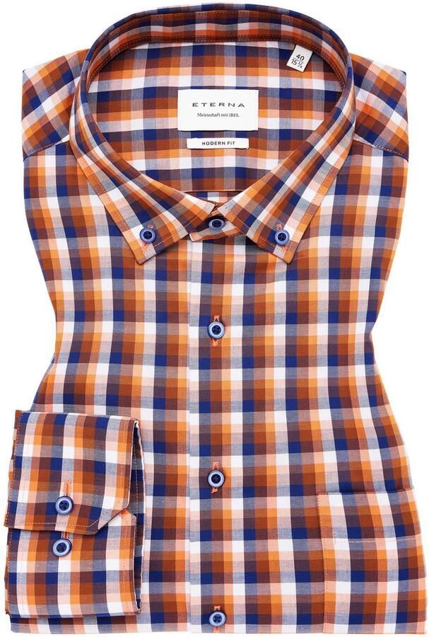 Eterna Overhemd met lange mouwen MODERN FIT NON IRON (strijkvrij) - Foto 4