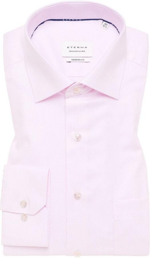Eterna Overhemd met lange mouwen MODERN FIT NON IRON (strijkvrij) - Foto 5