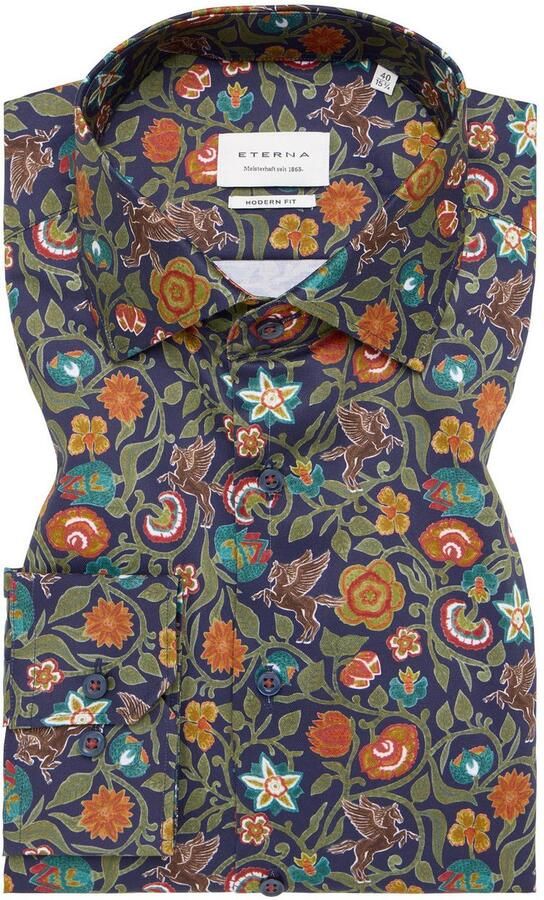 Eterna Overhemd met lange mouwen MODERN FIT NON IRON (strijkvrij) - Foto 5