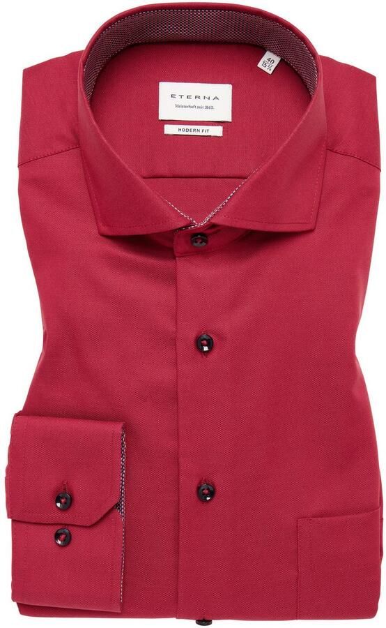 Eterna Overhemd met lange mouwen MODERN FIT NON IRON (strijkvrij) - Foto 5