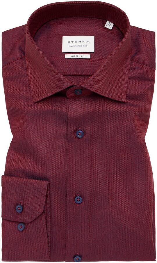 Eterna Overhemd met lange mouwen MODERN FIT NON IRON (strijkvrij) - Foto 5