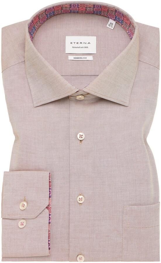 Eterna Overhemd met lange mouwen MODERN FIT NON IRON (strijkvrij) - Foto 5