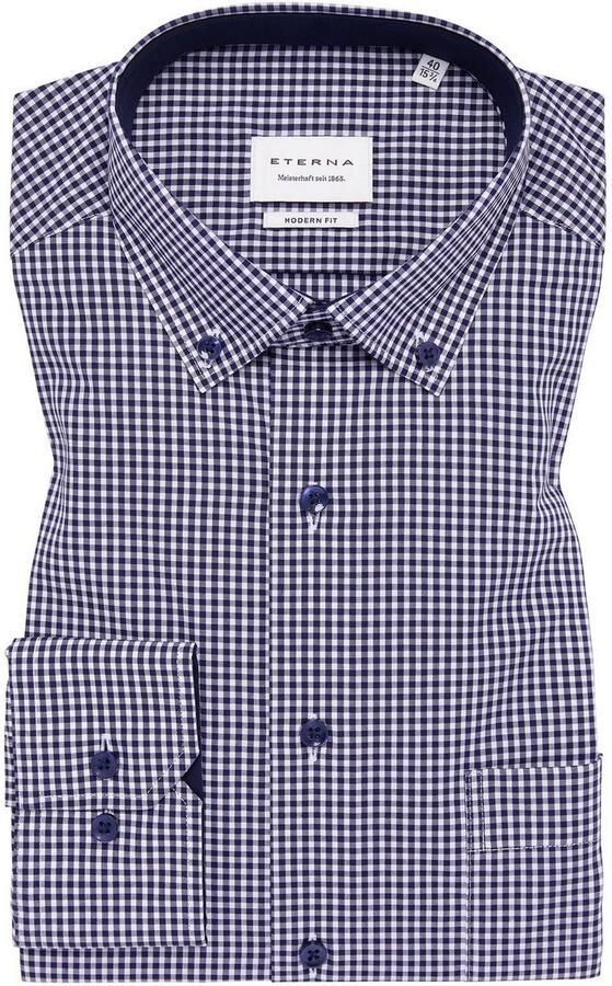 Eterna Overhemd met lange mouwen MODERN FIT NON IRON (strijkvrij) - Foto 5