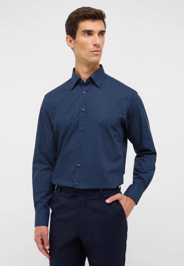 Eterna Regular fit vrijetijdsoverhemd van puur katoen met kentkraag - Foto 6