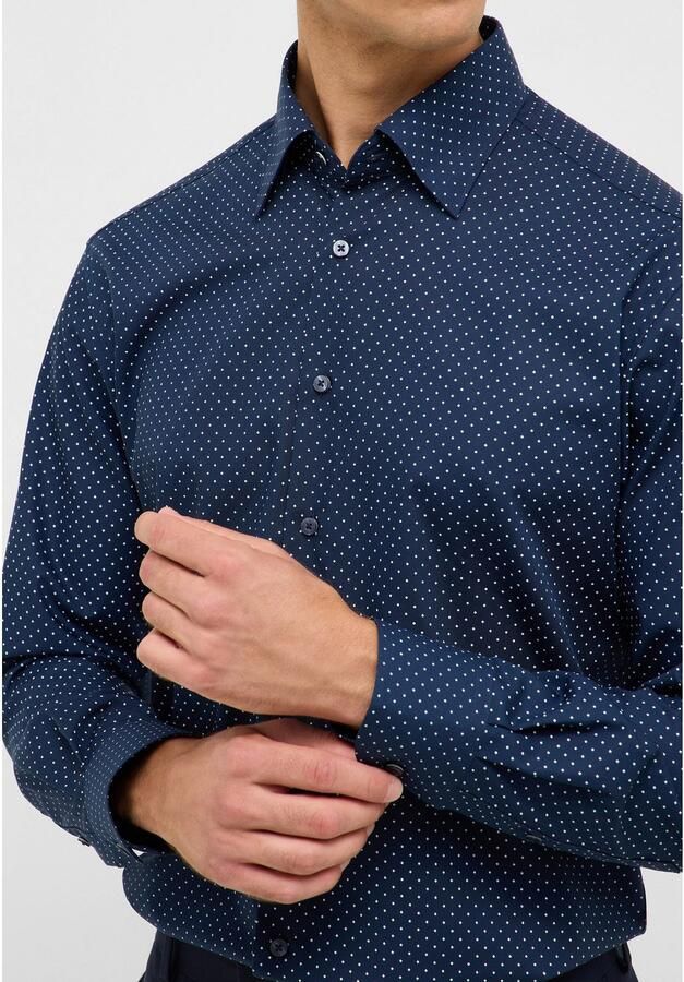 Eterna Regular fit vrijetijdsoverhemd van puur katoen met kentkraag - Foto 2