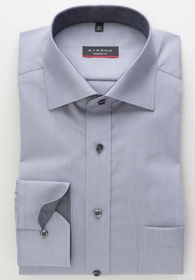 Eterna Overhemd met lange mouwen MODERN FIT NON IRON (strijkvrij) - Foto 5