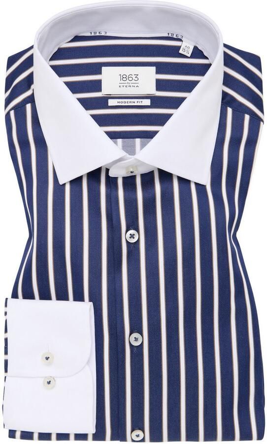 Eterna Overhemd met lange mouwen MODERN FIT NON IRON (strijkvrij) - Foto 5