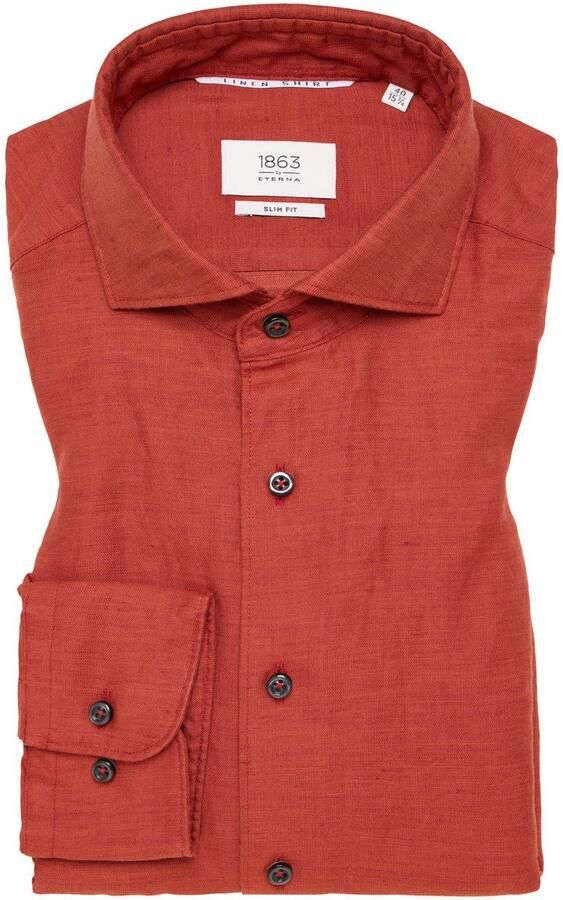 Eterna Overhemd met lange mouwen Slim fit EASY IRON (gemakkelijk te strijken) - Foto 5