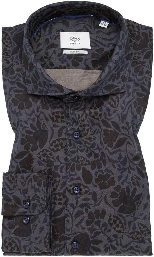 Eterna Overhemd met lange mouwen Slim fit EASY IRON (gemakkelijk te strijken) - Foto 5