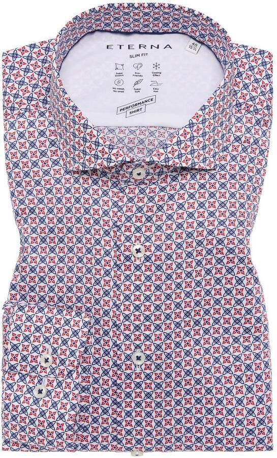 Eterna Overhemd met lange mouwen Slim fit EASY IRON (gemakkelijk te strijken) - Foto 5