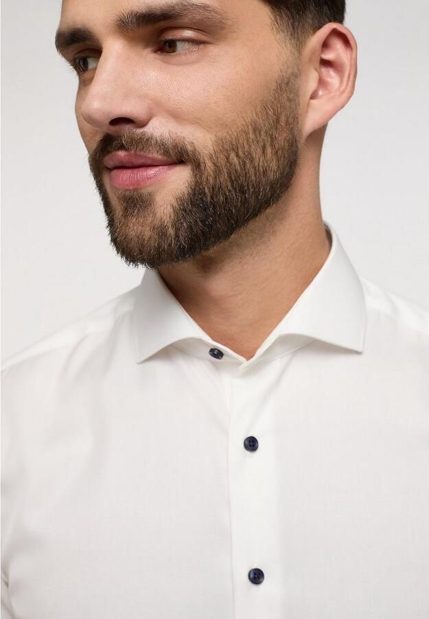 Eterna Slim fit zakelijk overhemd met effen structuur - Foto 3
