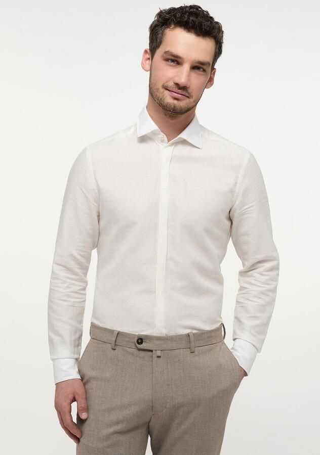 Eterna Slim fit premium shirt met premium linnen model 'Kent' - Foto 6