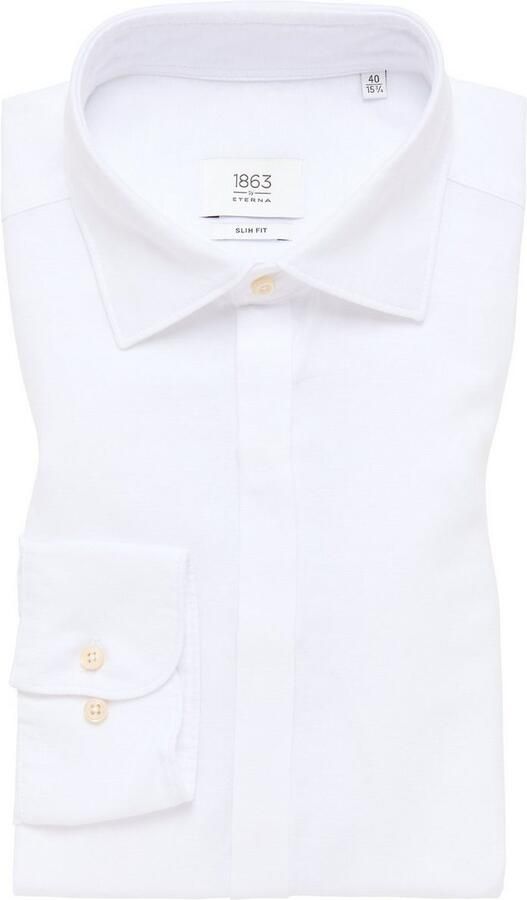Eterna Slim fit premium smokingoverhemd met linnen - Foto 5