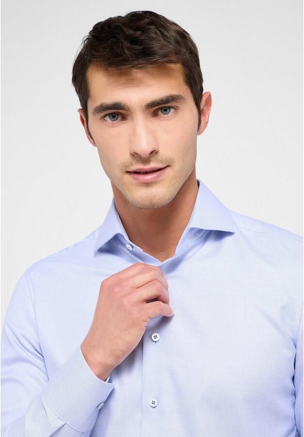 Eterna Slim fit zakelijk overhemd met haaikraag - Foto 3