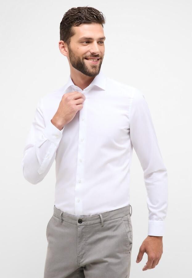 Eterna business overhemd strijkvrij Slim Fit slim fit wit effen katoen - Foto 10
