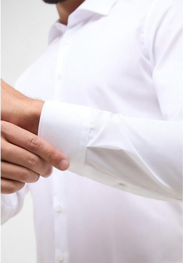 Eterna business overhemd strijkvrij Slim Fit slim fit wit effen katoen - Foto 7