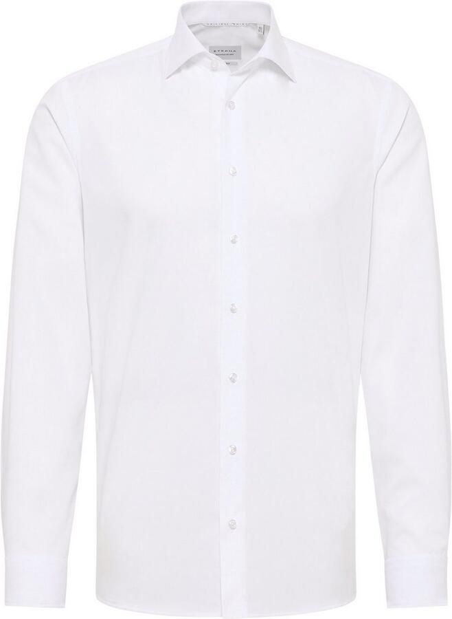 Eterna business overhemd strijkvrij Slim Fit slim fit wit effen katoen