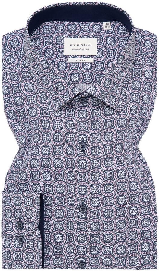 Eterna Overhemd met lange mouwen Slim fit NON IRON (strijkvrij) - Foto 5