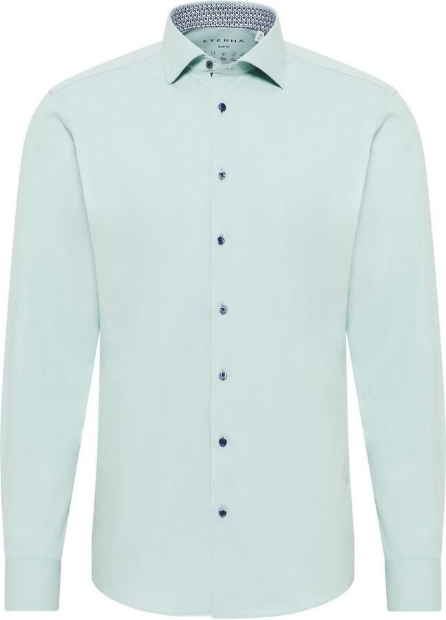 Eterna Overhemd met lange mouwen Slim fit NON IRON (strijkvrij)