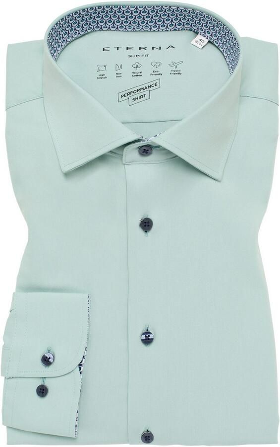 Eterna Overhemd met lange mouwen Slim fit NON IRON (strijkvrij) - Foto 5