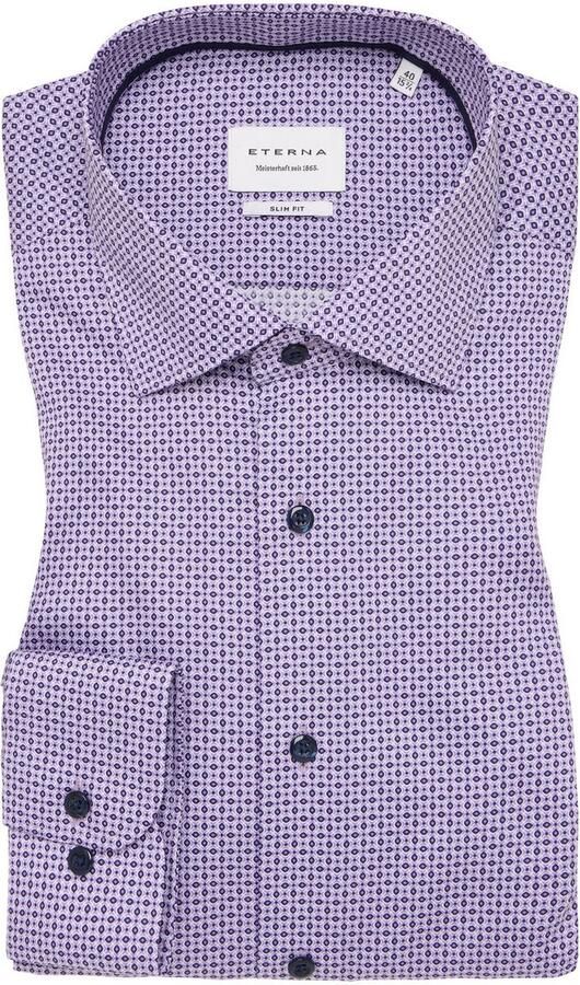 Eterna Overhemd met lange mouwen Slim fit NON IRON (strijkvrij) - Foto 5