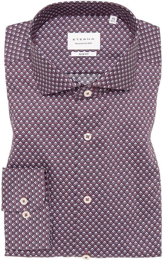 Eterna Overhemd met lange mouwen Slim fit NON IRON (strijkvrij) - Foto 5