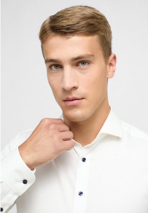 Eterna Overhemd met lange mouwen Slim fit NON IRON (strijkvrij)