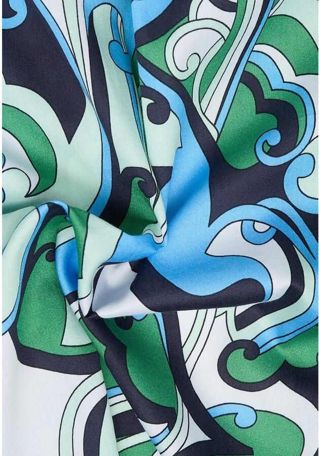 Eterna Veelzijdige Satijnen Blouse met Highlight Print Green Dames - Foto 3