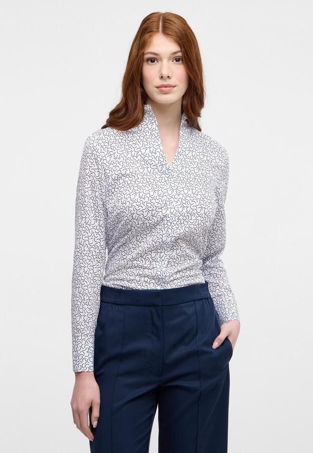 ETERNA COMFORT FIT Overhemdblouse met opstaande kraag - Foto 5