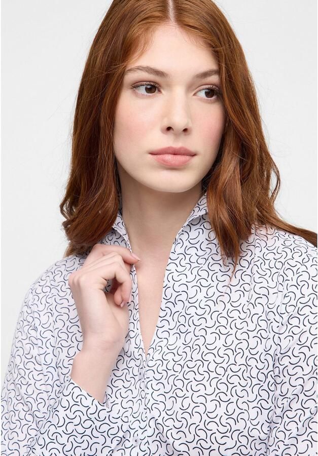 ETERNA COMFORT FIT Overhemdblouse met opstaande kraag - Foto 3