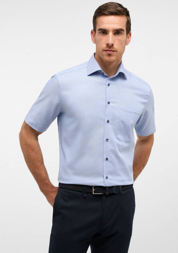 Eterna Overhemd met korte mouwen Comfort fit NON IRON (strijkvrij)