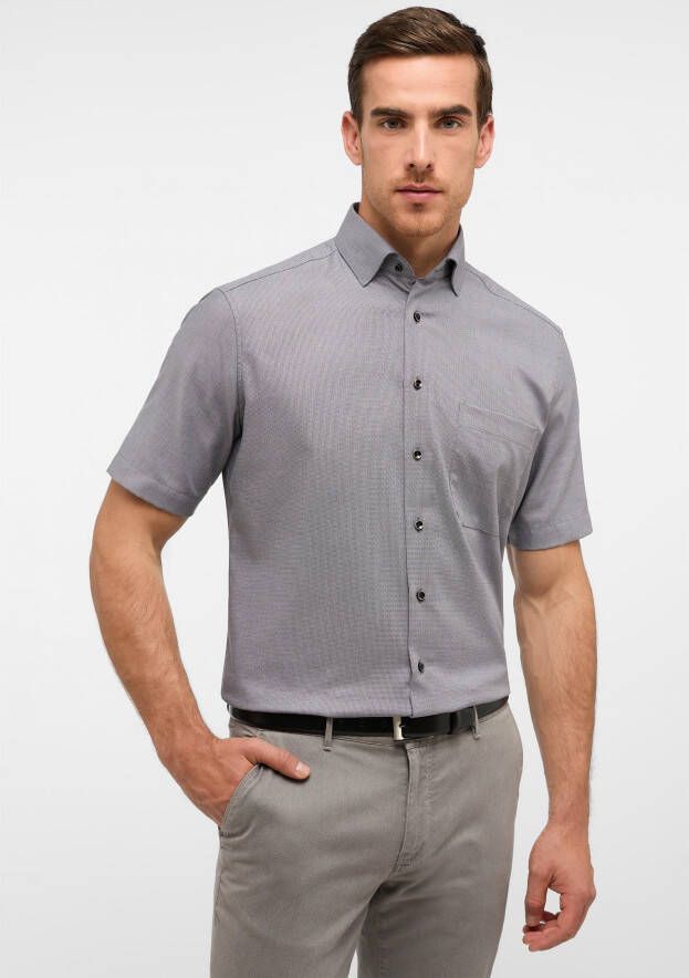 Eterna Overhemd met korte mouwen Comfort fit NON IRON (strijkvrij)