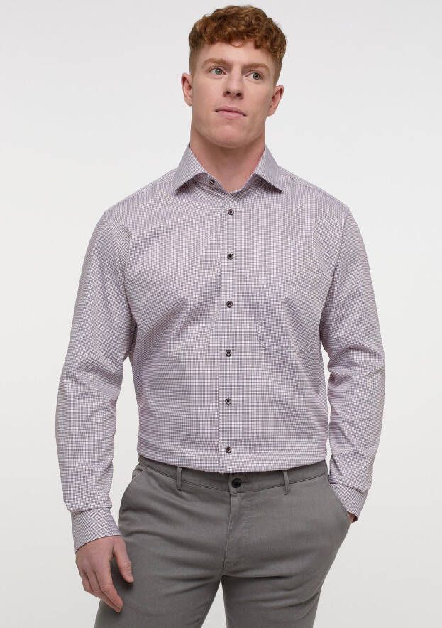 Eterna Comfort fit zakelijk overhemd met all-over motief