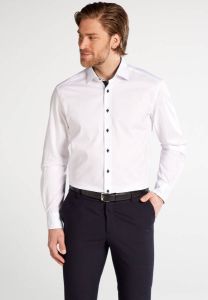 Eterna Modern fit zakelijk overhemd met contrastknopen