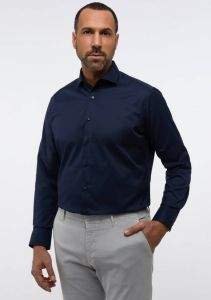 Eterna zakelijk overhemd Modern Fit normale fit donkerblauw effen katoen