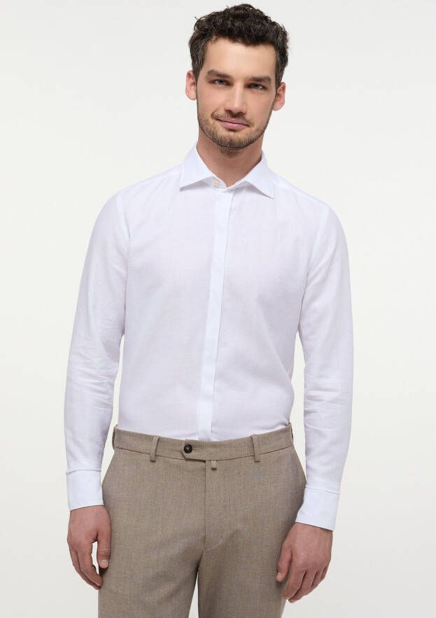 Eterna Slim Fit Slim fit premium shirt met premium linnen model 'Kent'