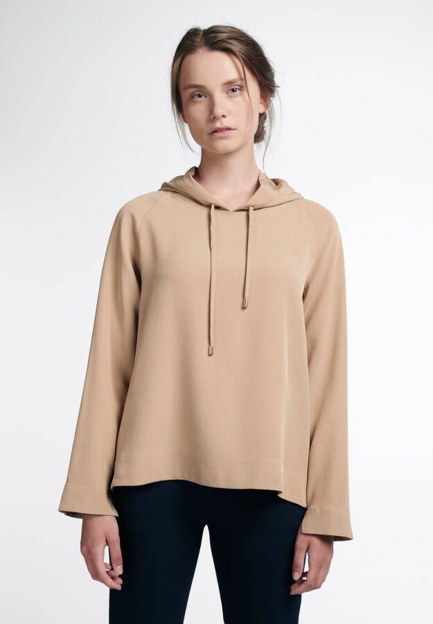 Eterna Lange Mouw Blouse Beige Brown Dames