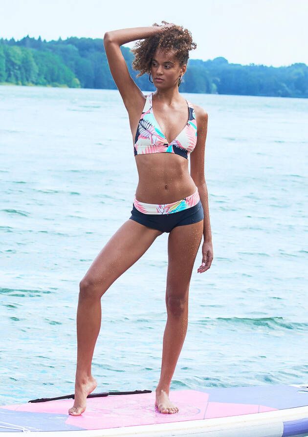 active by Lascana Bikini-hotpants Layne met gedessineerde boord