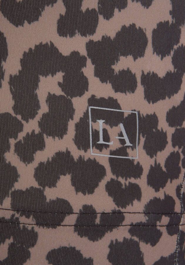 active by Lascana Functioneel shirt met luipaardmotief en brede schouderbandjes