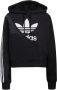 Adidas Originals Dames sweatshirt adicolor split trafoil hoodie hc7050 36 Zwart Dames - Thumbnail 10